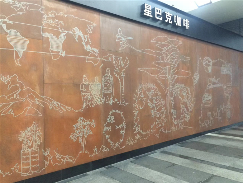 昌洒镇耐候钢幕墙