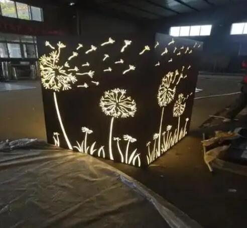 昌洒镇耐候钢灯箱